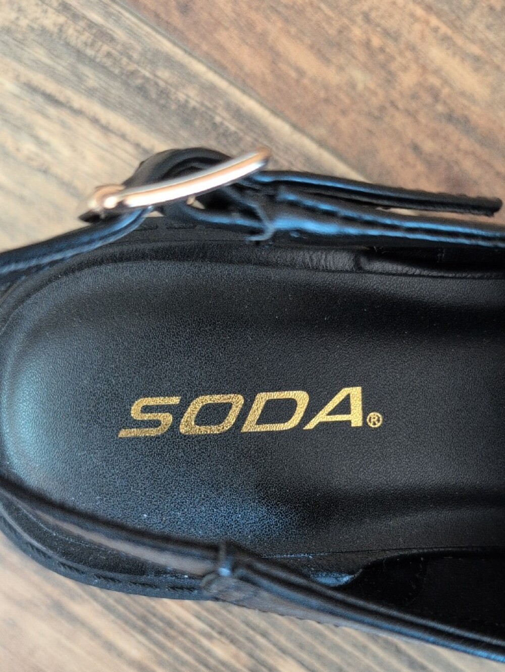 Soda Women's Black Slingback Penny Loafer Mule 7M    572A - Picture 4 of 7